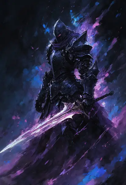 Dark Knight Purple Sword Wallpaper