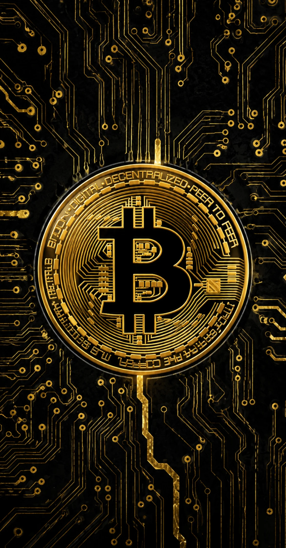 Bitcoin Circuit Board Design Wallpaper