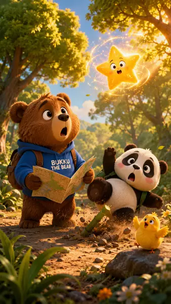 Bukku the Bear and Friends Forest Adventure Wallpaper