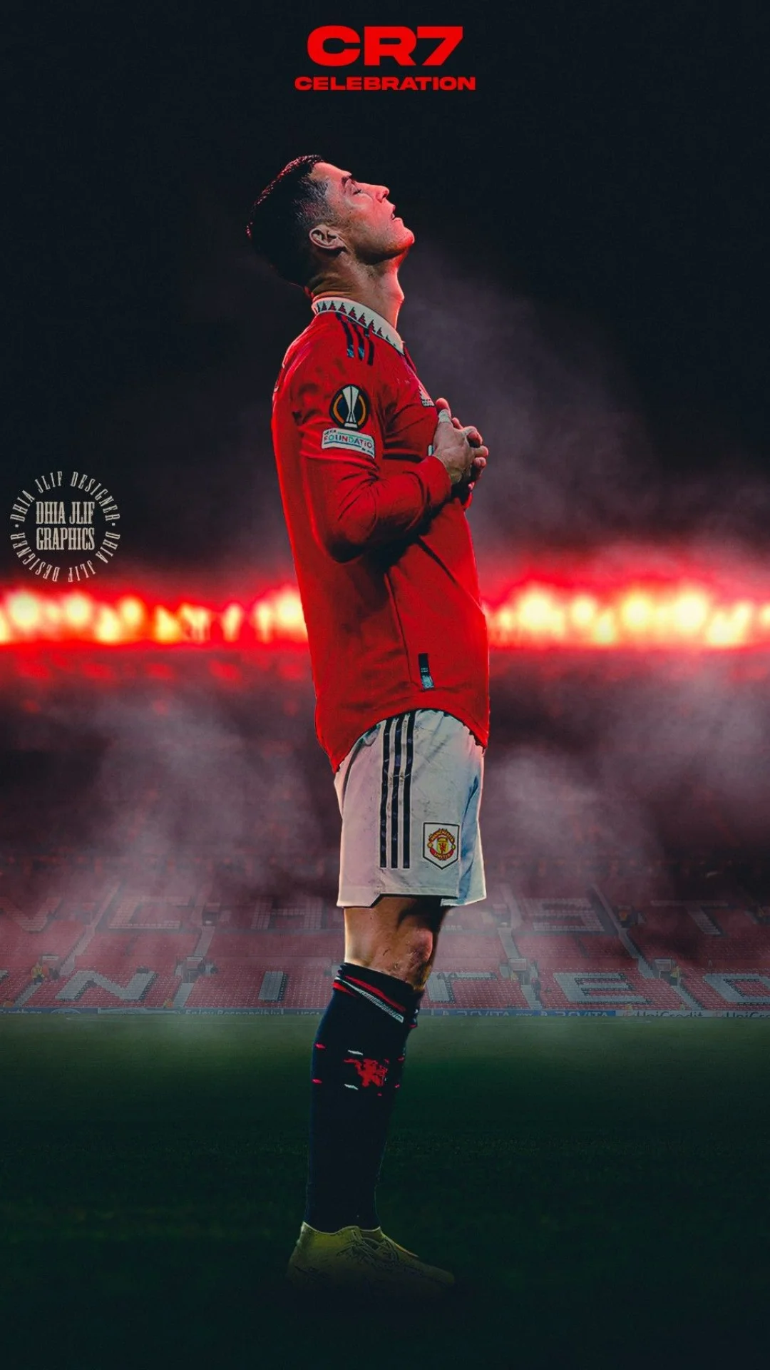 Cristiano Ronaldo Manchester United Red Glow Wallpaper