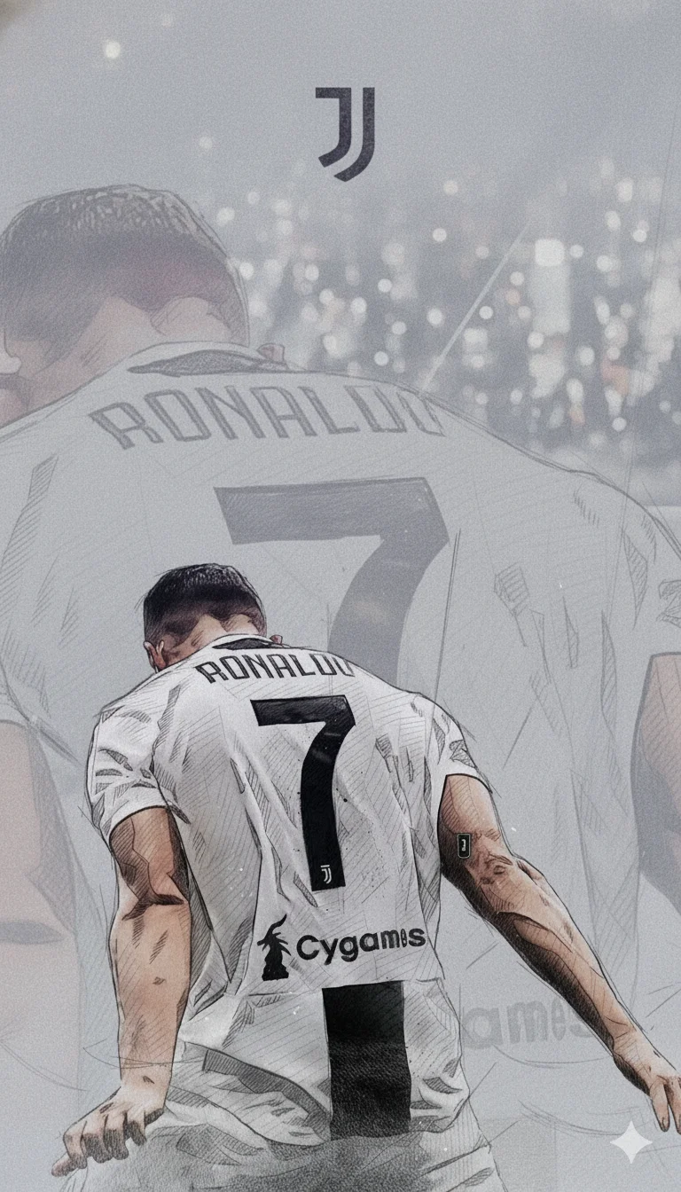 Cristiano Ronaldo Sketch Art Wallpaper