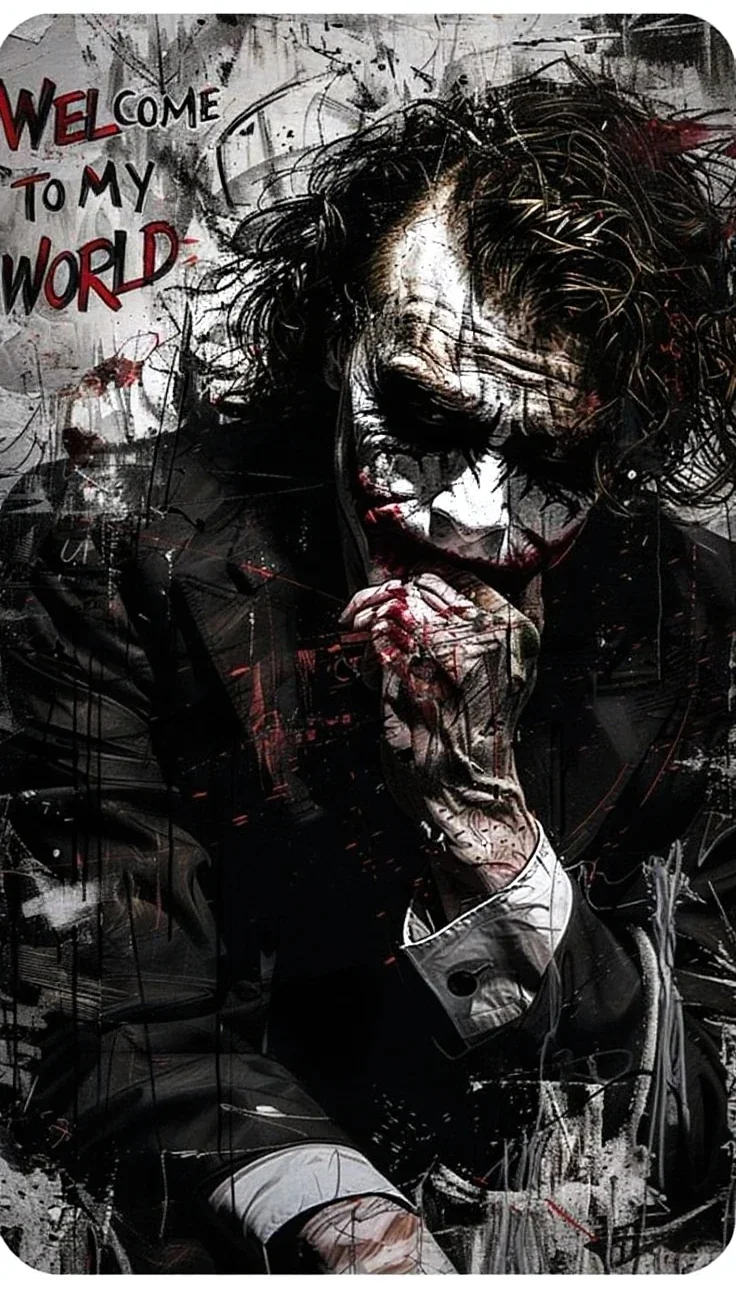 Joker Welcome to My World Gritty Art Wallpaper